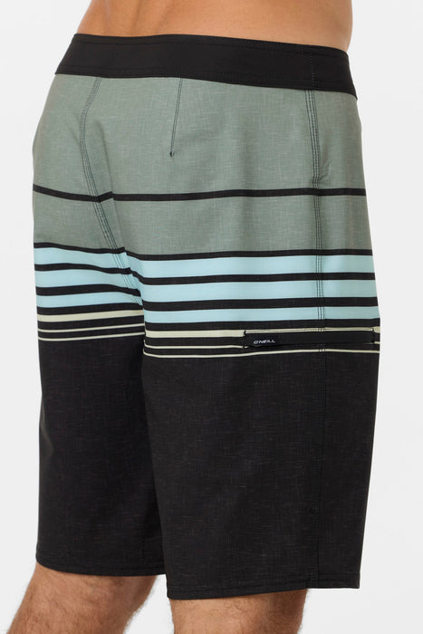 O'Neill Hyperfreak Heat Stripe 20 Boardshorts-Black