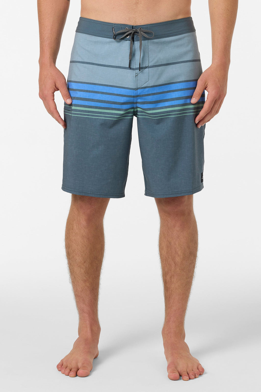 O'Neill Hyperfreak Heat Stripe 20 Boardshorts-Dark Slate