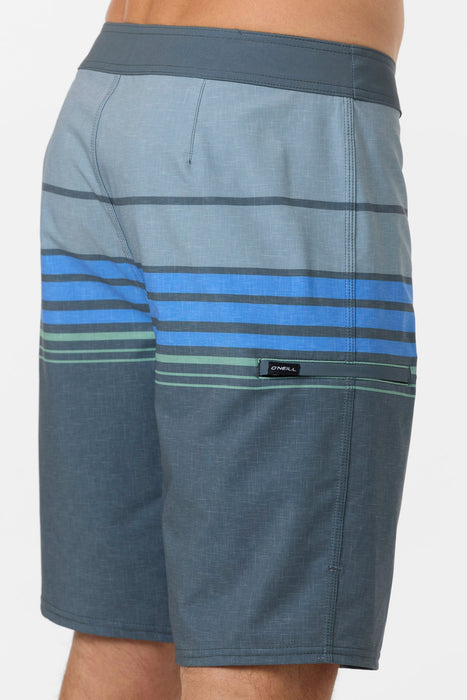 O'Neill Hyperfreak Heat Stripe 20 Boardshorts-Dark Slate