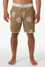 O'Neill Cruzer Scallop 18'' Boardshorts-Dark Khaki