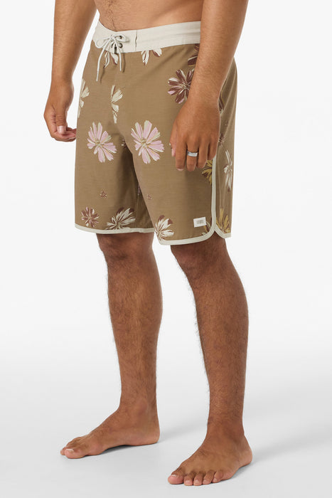 O'Neill Cruzer Scallop 18'' Boardshorts-Dark Khaki