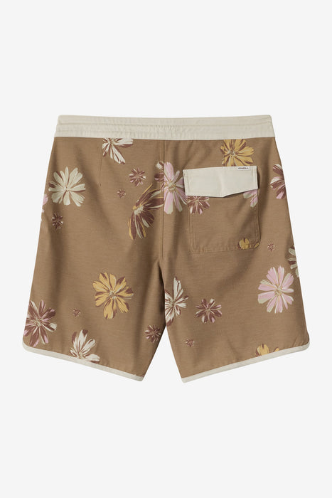 O'Neill Cruzer Scallop 18'' Boardshorts-Dark Khaki