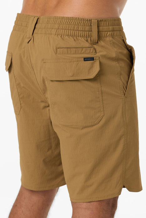 O'Neill Trvlr Halfback Hybrid 18 Shorts-Dark Khaki