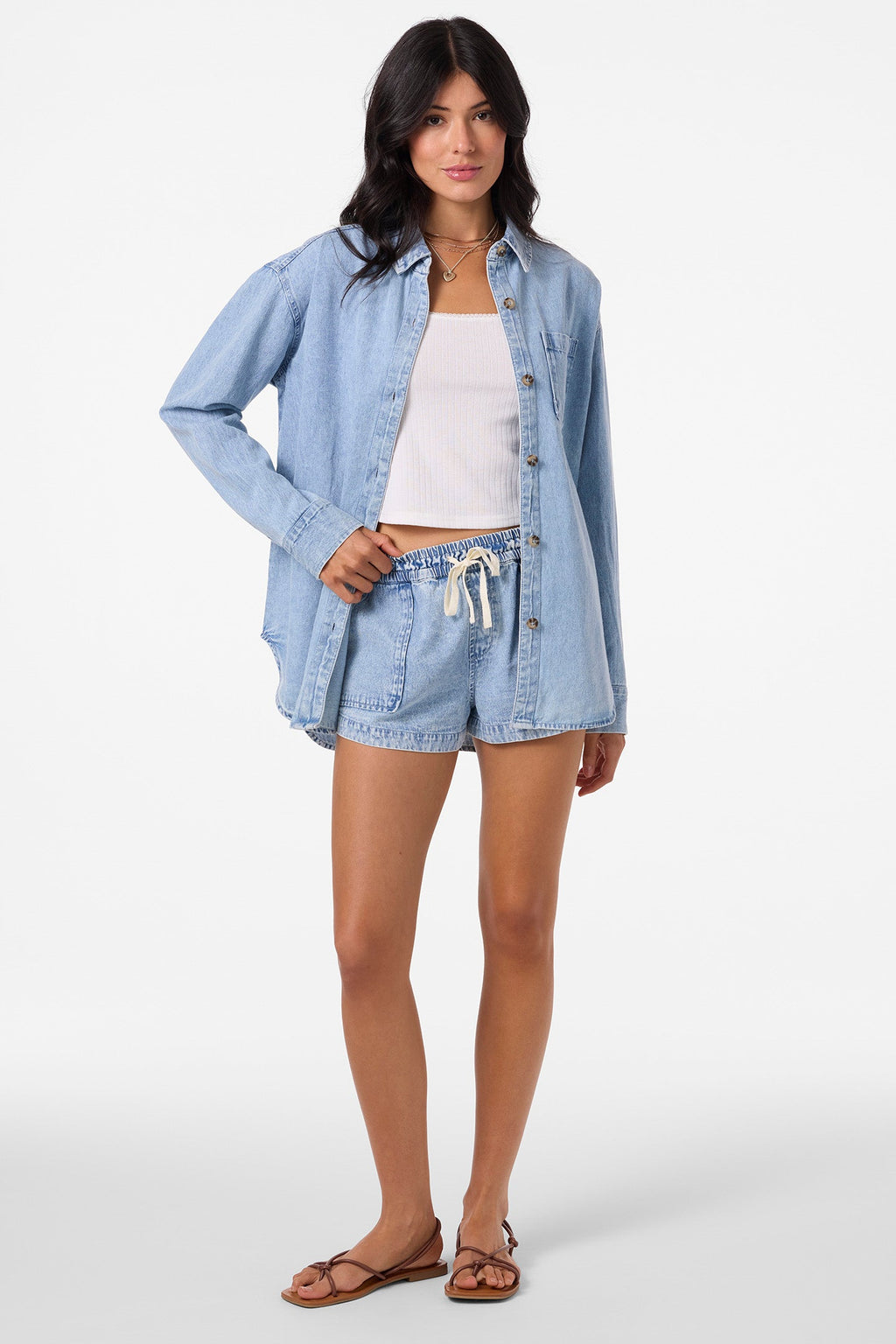 O'Neill Sevie Denim Shacket Jacket-Drifter