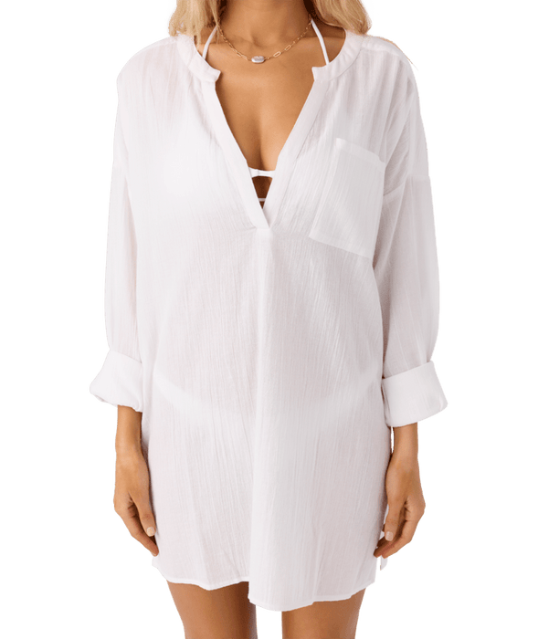 O'Neill Belizin L/S Coverup Dress-White