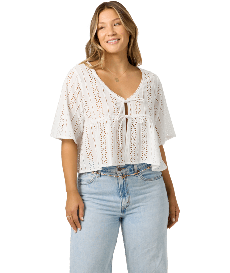 O'Neill Loni Eyelet Shirt-White