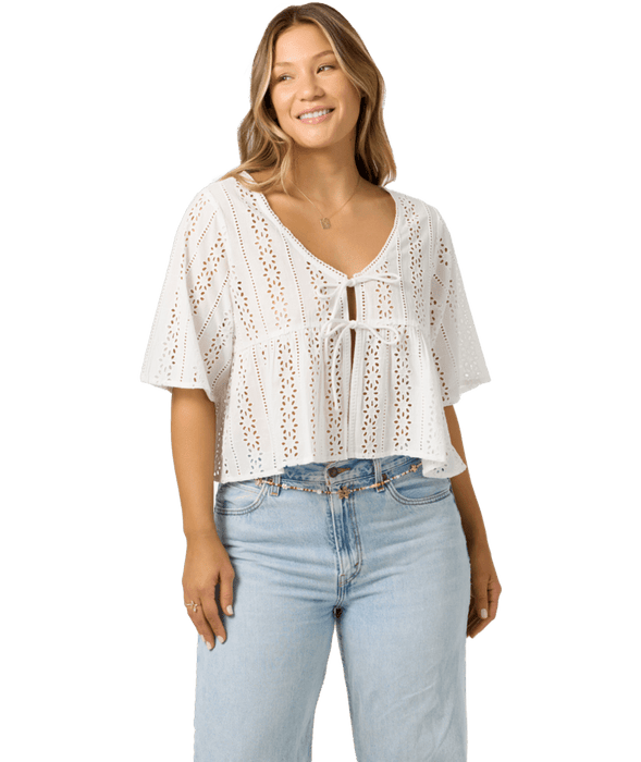 O'Neill Loni Eyelet Shirt-White
