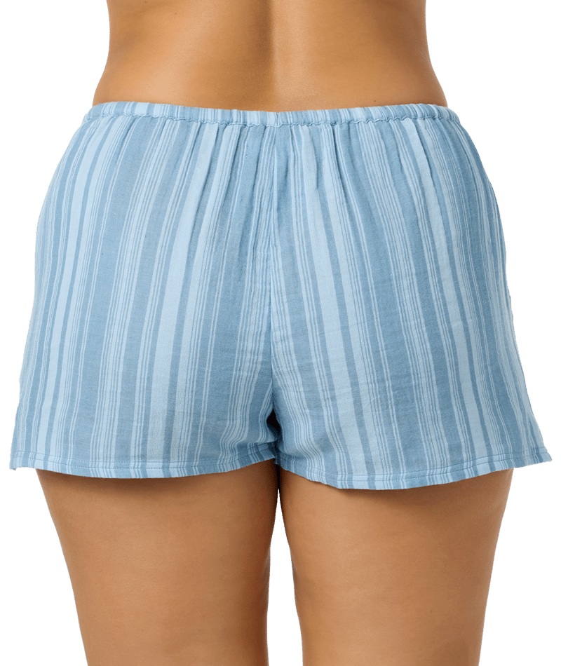 O'Neill Brenda Waves Stripe Shorts-Chambray Blue