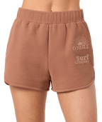 O'Neill Chore Break Scallop Fleece Shorts-Carob Brown