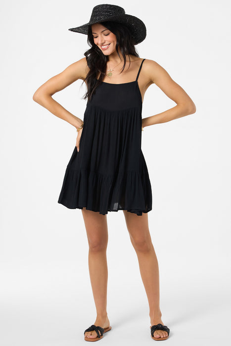 O'Neill Saltwater Solids Rilee Mini Coverup Dress-Black