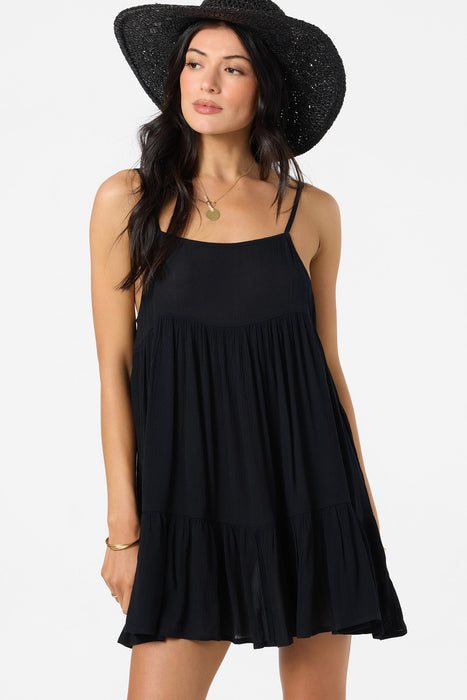 O'Neill Saltwater Solids Rilee Mini Coverup Dress-Black