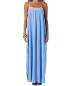 O'Neill Saltwater Solids Sai Maxi Coverup Dress-Blue Glass