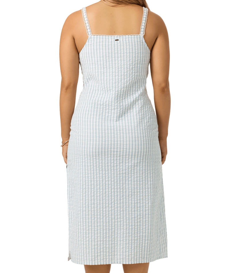 O'Neill Wiley Plaid Midi Dress-Winter White