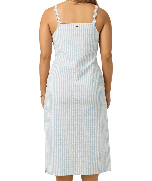 o'neill midi dress O'Neill Women's Holly Stripe Dress, XL, Dark Khaki