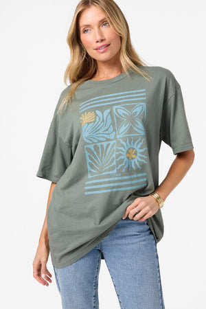 O'Neill OG Elements Oversized Tee-Balsam Green