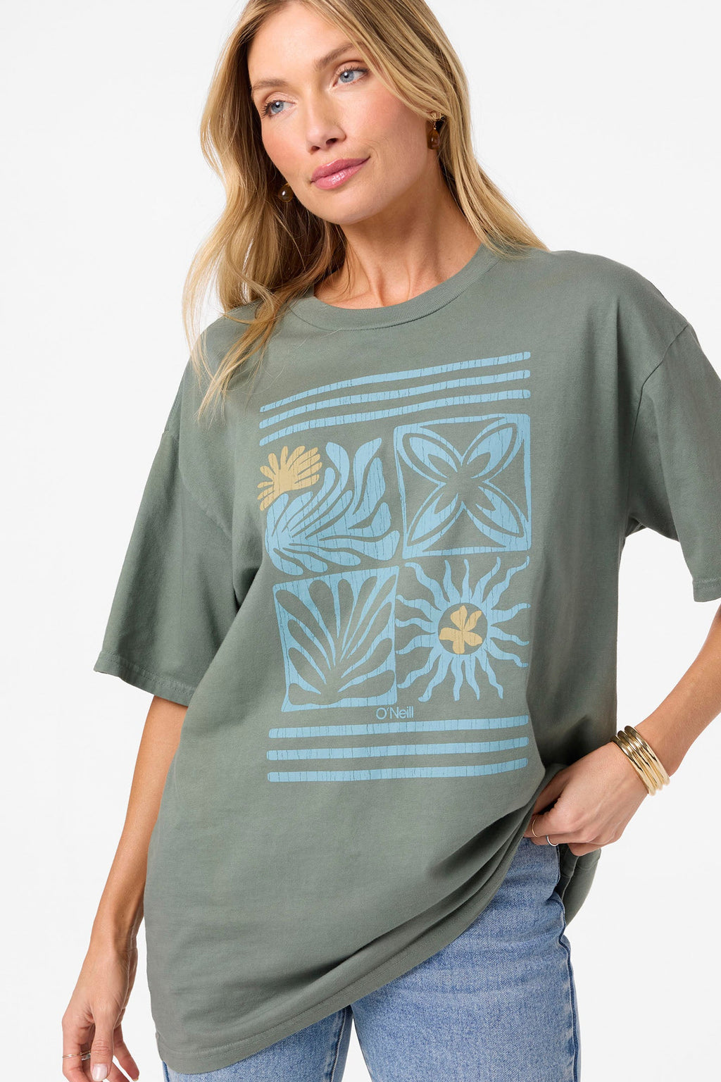 O'Neill OG Elements Oversized Tee-Balsam Green