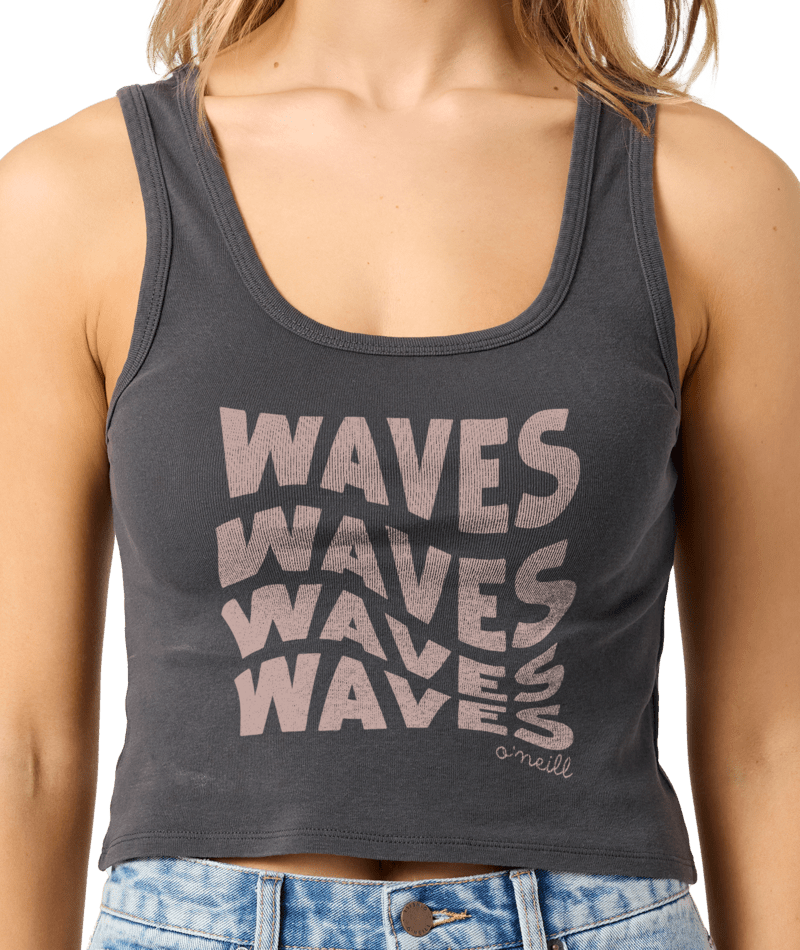 O'Neill Waaaves Scoop Neck Tank-Washed Black