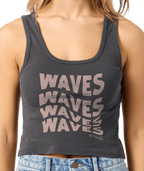 O'Neill Waaaves Scoop Neck Tank-Washed Black