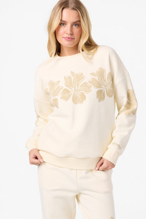 O'Neill Lei Oversized Crew Sweatshirt-Winter White