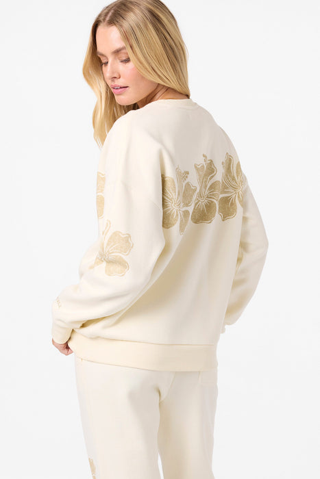 O'Neill Lei Oversized Crew Sweatshirt-Winter White