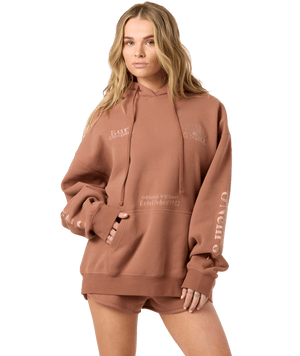 O'Neill Chore Break Oversized Hoodie Sweatshirt-Carob Brown— Alternate View