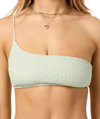 O'Neill Willow Weave Seal Beach One Shoulder Top-Green Lily