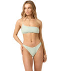 O'Neill Willow Weave Seal Beach One Shoulder Top-Green Lily