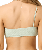 O'Neill Willow Weave Seal Beach One Shoulder Top-Green Lily