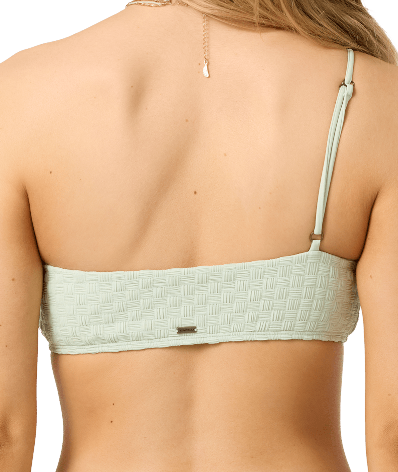 O'Neill Willow Weave Seal Beach One Shoulder Top-Green Lily