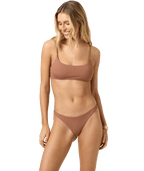 O'Neill Shorebreak Rib Surfside Top-Carob Brown