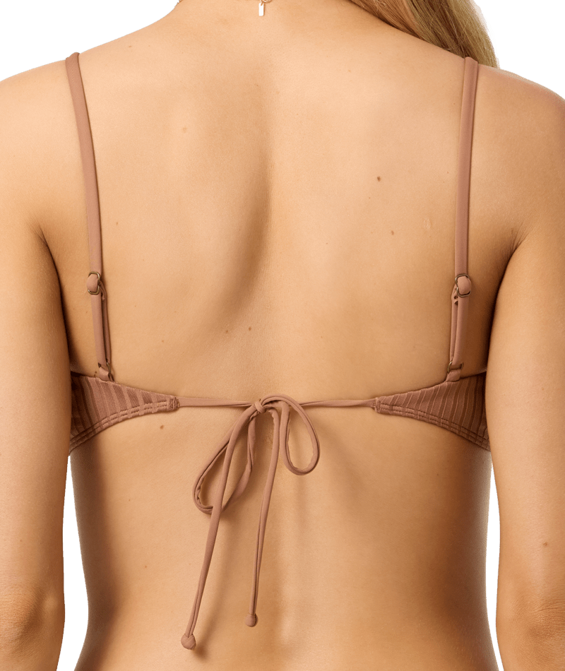 O'Neill Shorebreak Rib Surfside Top-Carob Brown