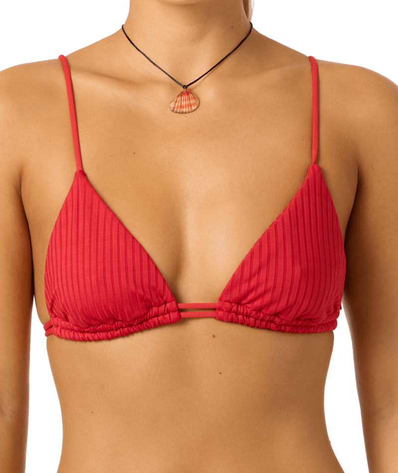 O'Neill Shorebreak Rib Tanning Tri Top-Lifeguard Red