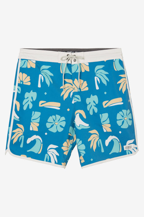 O'Neill Cruzer Scallop 18 Boardshorts-Bay Blue