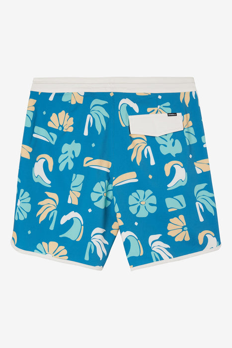 O'Neill Cruzer Scallop 18 Boardshorts-Bay Blue