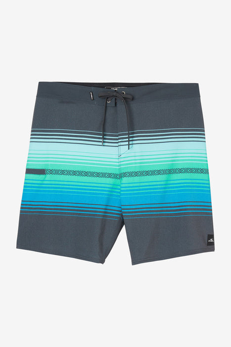 O'Neill Boys' Hyperfreak Heat Stripe Line 16 Boardshorts-Graphite