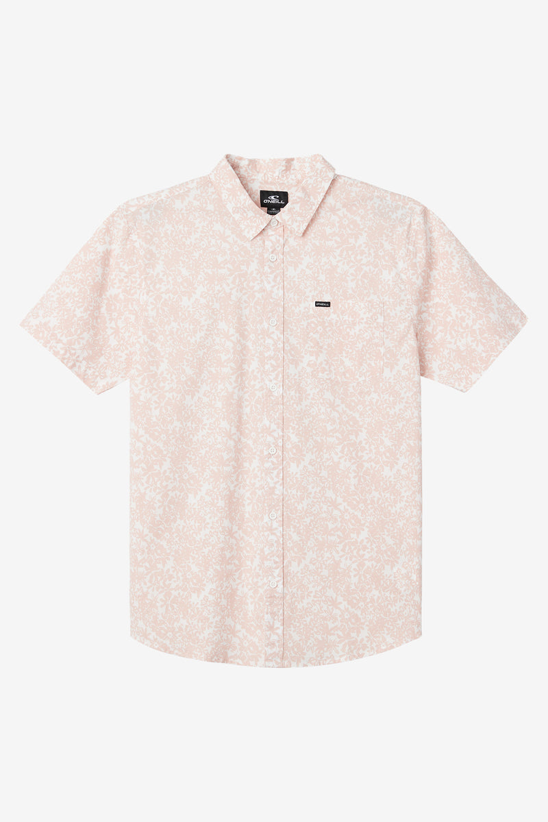 O'Neill Quiver Stretch S/S Boy's Shirt-Lt Rose