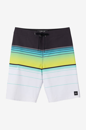 O'Neill Hyperfreak Heat Stripe 21 Boardshorts-White