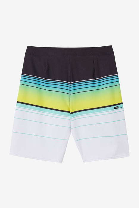 O'Neill Hyperfreak Heat Stripe 21 Boardshorts-White — REAL Watersports