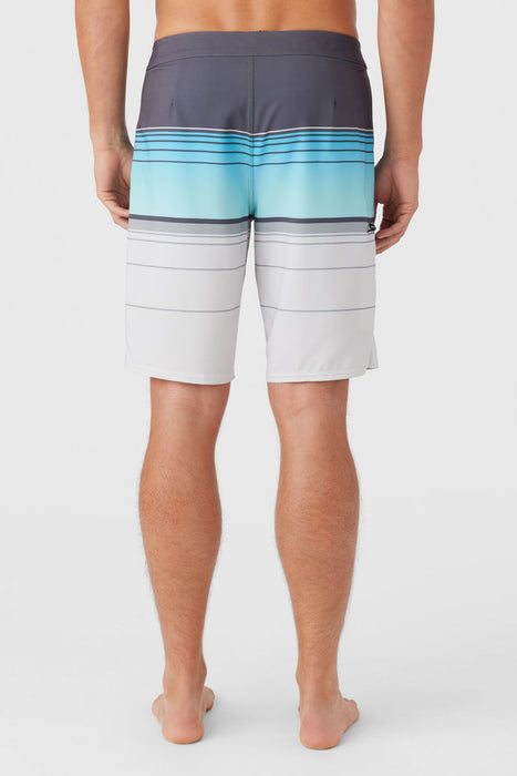 O'Neill Hyperfreak Heat Stripe 21 Boardshorts-Fog