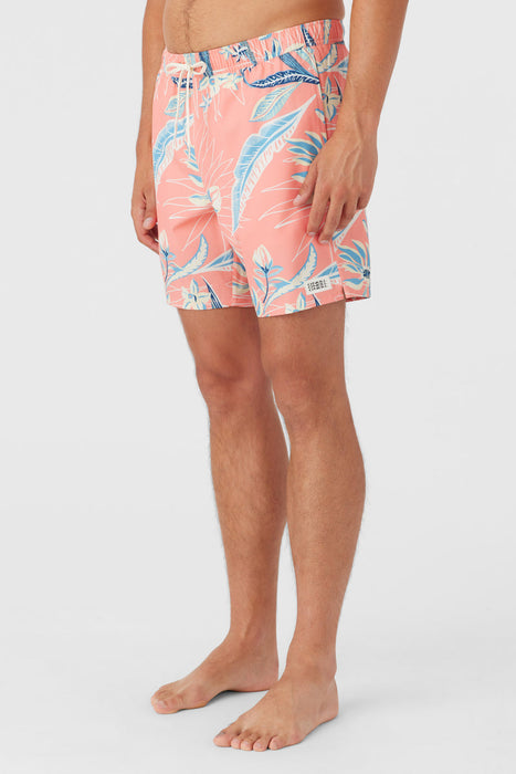 O'Neill Hermosa E-Waist Lined 17 Boardshorts-Coral