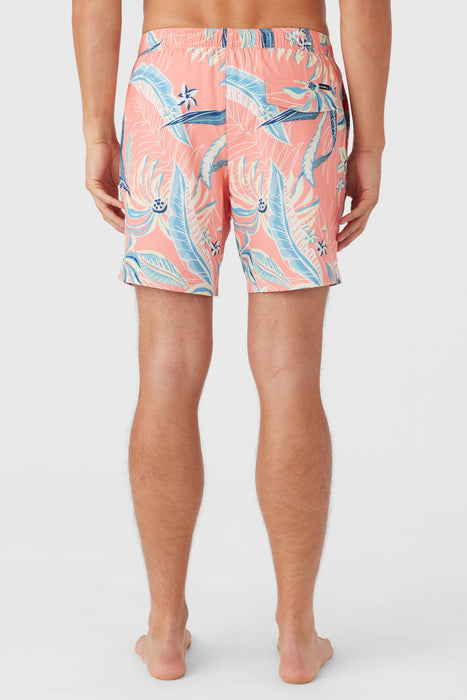 O'Neill Hermosa E-Waist Lined 17 Boardshorts-Coral