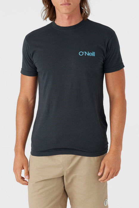 O'Neill OG Wonky Palm Tee-Dark Charcoal