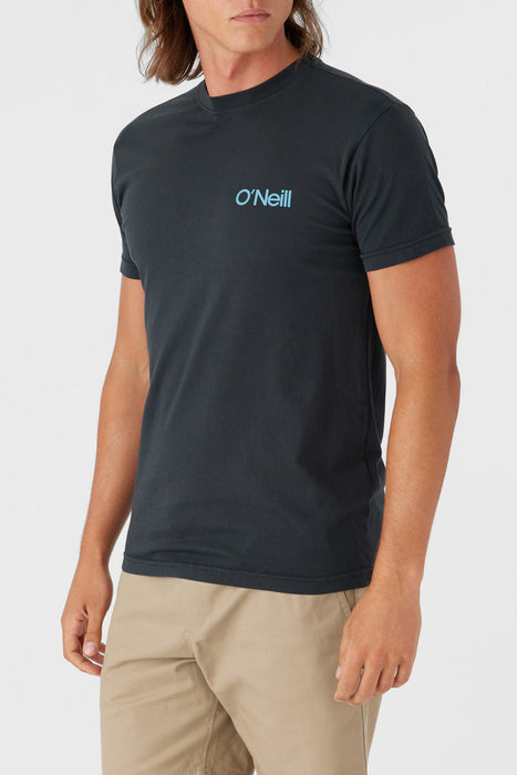 O'Neill OG Wonky Palm Tee-Dark Charcoal