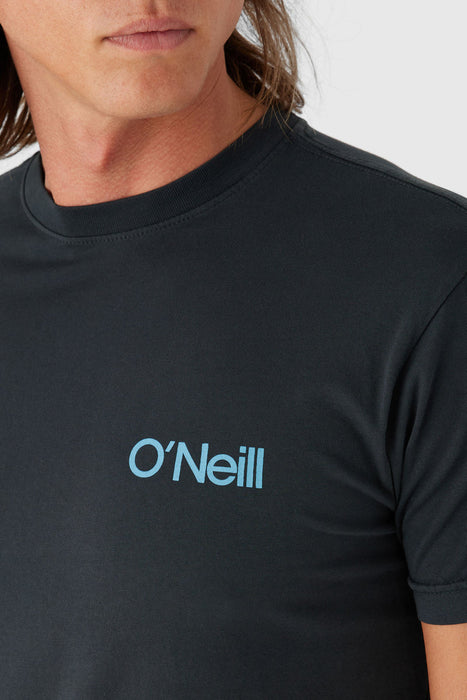 O'Neill OG Wonky Palm Tee-Dark Charcoal
