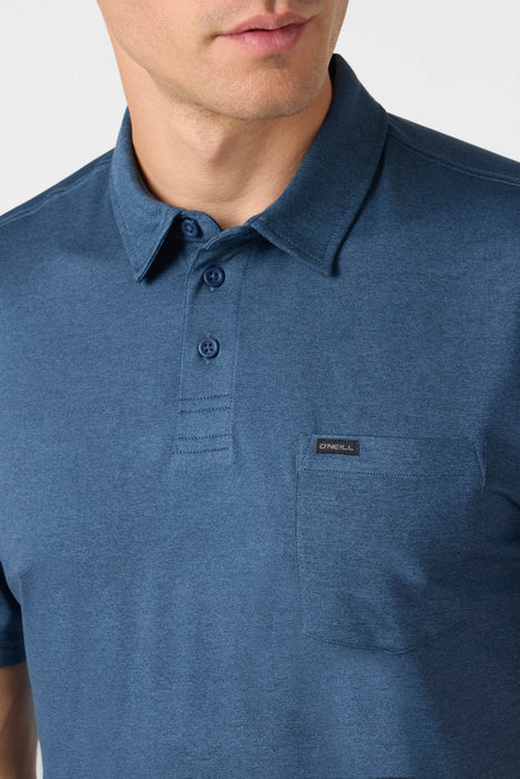 O'Neill TRVLR UPF Polo Shirt-Navy Heather