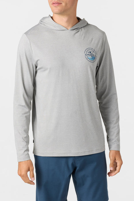 O'Neill TRVLR UPF Hooded L/S L/S Tee-Heather Grey