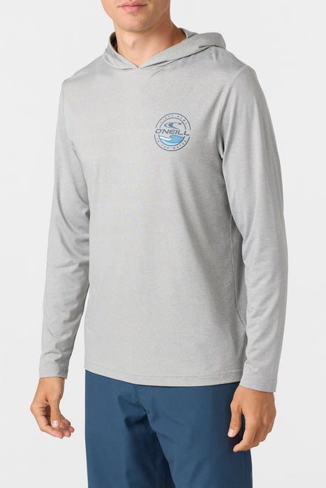 O'Neill TRVLR UPF Hooded L/S L/S Tee-Heather Grey