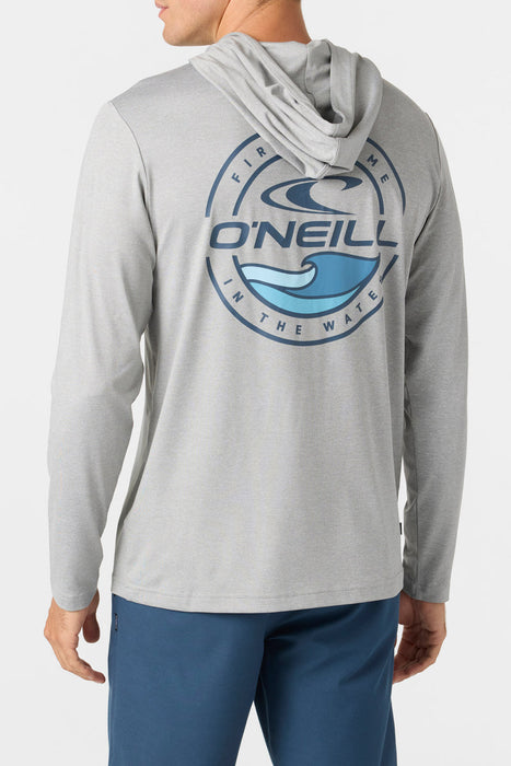O'Neill TRVLR UPF Hooded L/S L/S Tee-Heather Grey