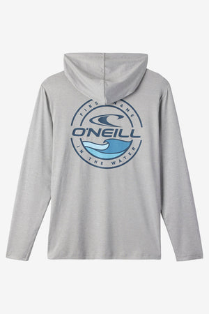 O'Neill TRVLR UPF Hooded L/S L/S Tee-Heather Grey