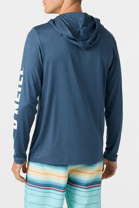 O'Neill TRVLR UPF Hooded L/S L/S Tee-Navy Heather